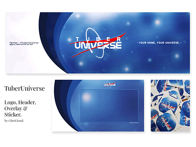 TuberUniverse Logo and Designs banner chrisvisual chrsvisual header logo overlay sticker tuberuniverse twitter