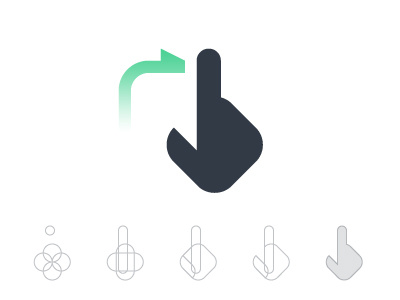 Icon - Gesture custom icon finger gesture hand icon icon design minimal pictogram touch