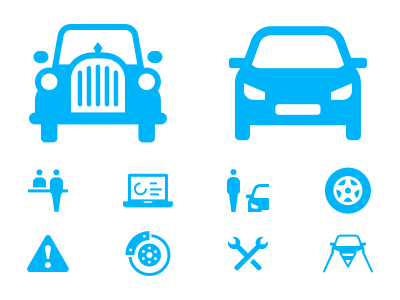 Icon Repair Shop car oldtimer vehicles repair shop icon design custom icon icon