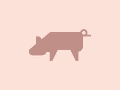 Pig Icon animal farm icon minimal picto pictogram pig symbol