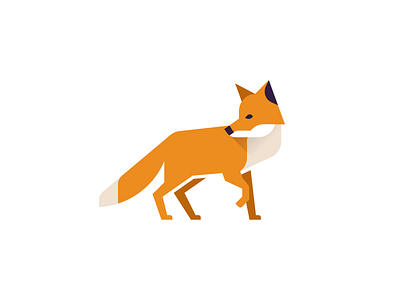 Fox animal gradient icon icon design picto shadow wild animal fox wildlife
