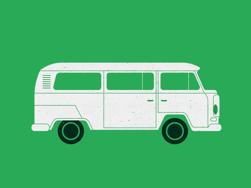 Volkswagen Transporter graphic design historical vintage volkwagen transporter vehicle car texture illustration picto icon design icon