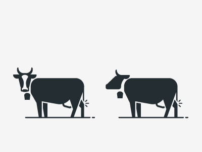 Icon - Cows cow custom icon icon icon design minimal pictogram symbol vector