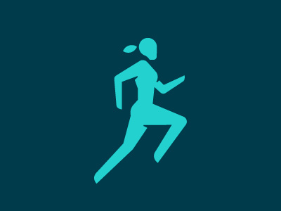 Sport Icon atheltic custom icon human icon icon design minimal pictogram running sport woman