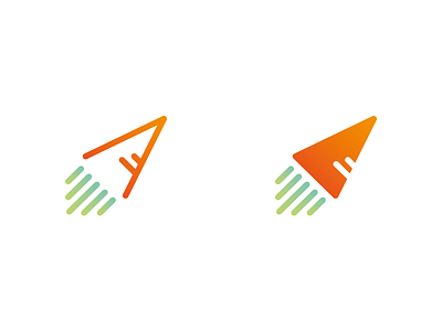 Carrot Rocket Logotype branding business card carrot company logo logotype mockup rocket