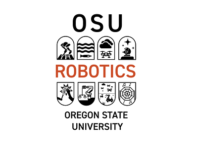 OSU Robotics Branding Badges badges branding design illustration logo
