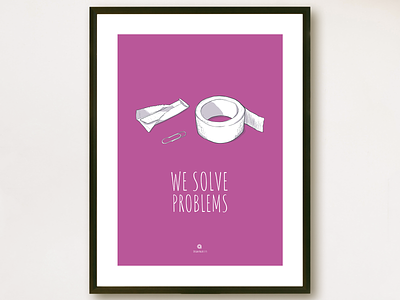 Poster: We Solve Problems illustration poster print vector
