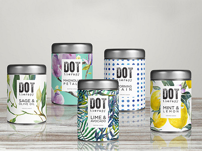 Dot Therapy Candle Collection candle dot therapy packaging patterns
