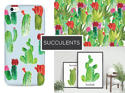 2016 Mio Creative Design Succulent pattern succulent summer