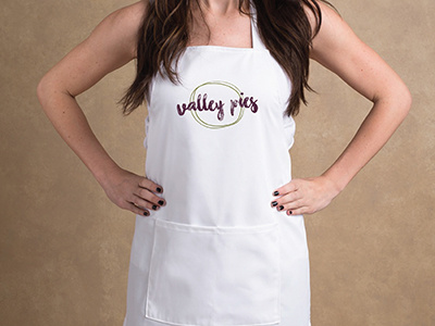 Valley Pies Logo in Apron apron logo logo design valley pies