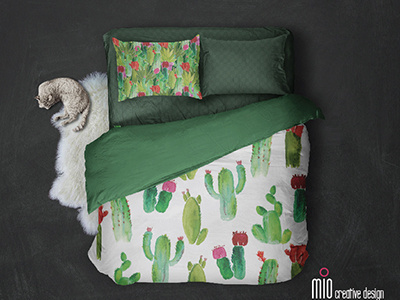 Mio Creative Design Succulent Bedding bedding succulent watercolor