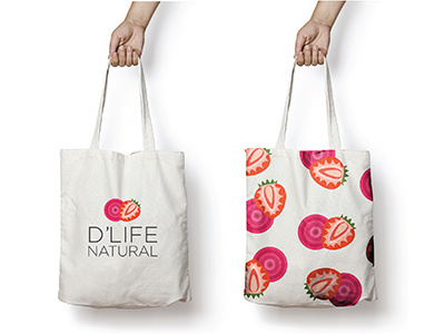 D'Life Promotional Bag dlife fruit illustration juice promotion promotional bag
