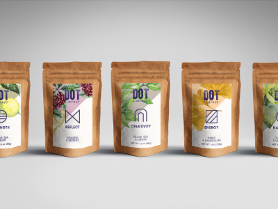 Dot Therapy Tea Collection dot therapy packaging symbology tea tea packaging