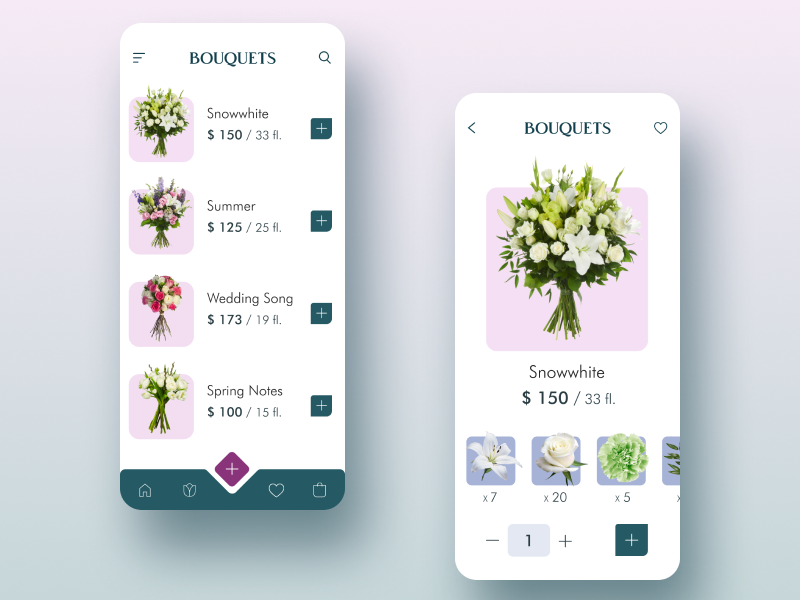 Flowers buying Mobile App by Yuliia Koval on Dribbble