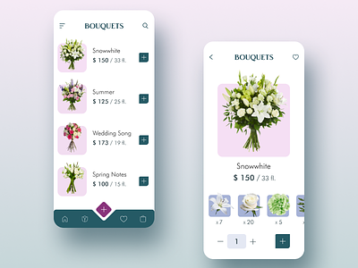 Flowers buying Mobile App bouquets colors figma flower flowers mobile mobile app mobile design mobile ui pink uidesign white