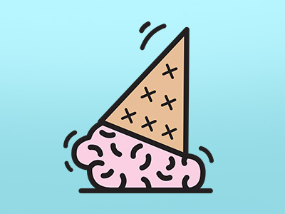 Brainwash ice cream illustration graphic design ice cream illustration vector art