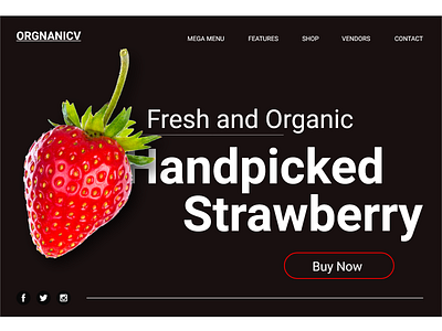 HandPicked Strawberry abhiseksrma branding design illustration illustrator logo minimal photoshop uiux uxdesign