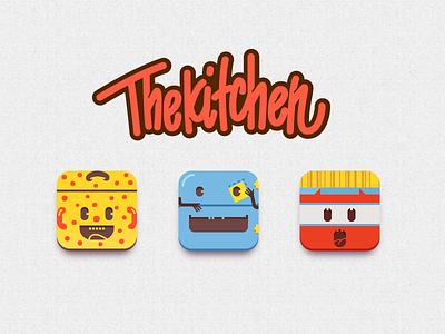The Kitchen icons fridge fun game icon kids kitchen monster pan pasta