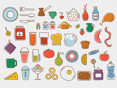 Illustrations for Kitchen game