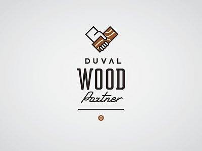 Duval Wood Partner logotype due duval hand lettering logo paint type wood