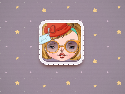 Boutique dress up game girl icon