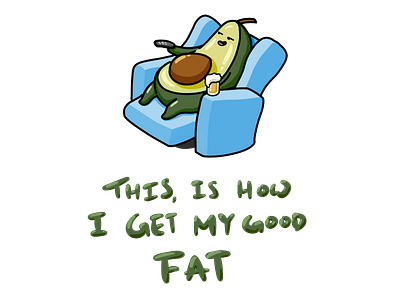 Good Fat beer couch couch potato funny funny illustration good fat illustration lazy