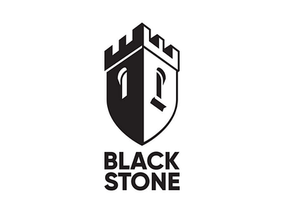 Security agency logotype BLACKSTONE branding design logo