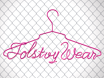 Tolstoy wear logo brand fashion logo logotype new of pink wear