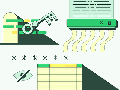 Privacy and security settings illustrations branding dashboard illustration simple symbols ui wicked