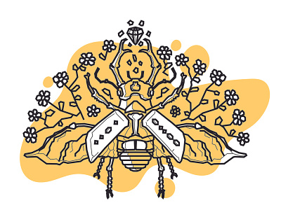 Beatle beatle design flowers illustration illustrator