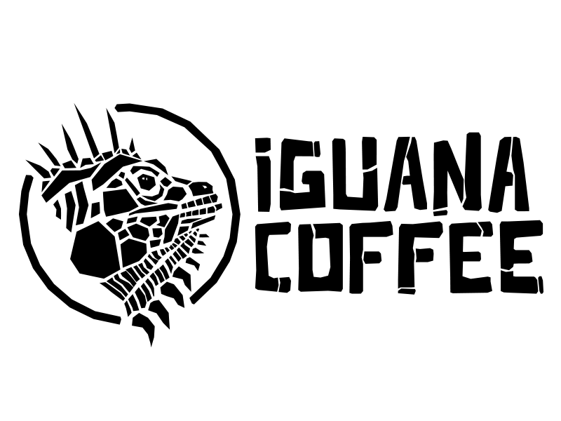 Iguana Coffee animation caffiene coffee design geometric illustration lizards logo