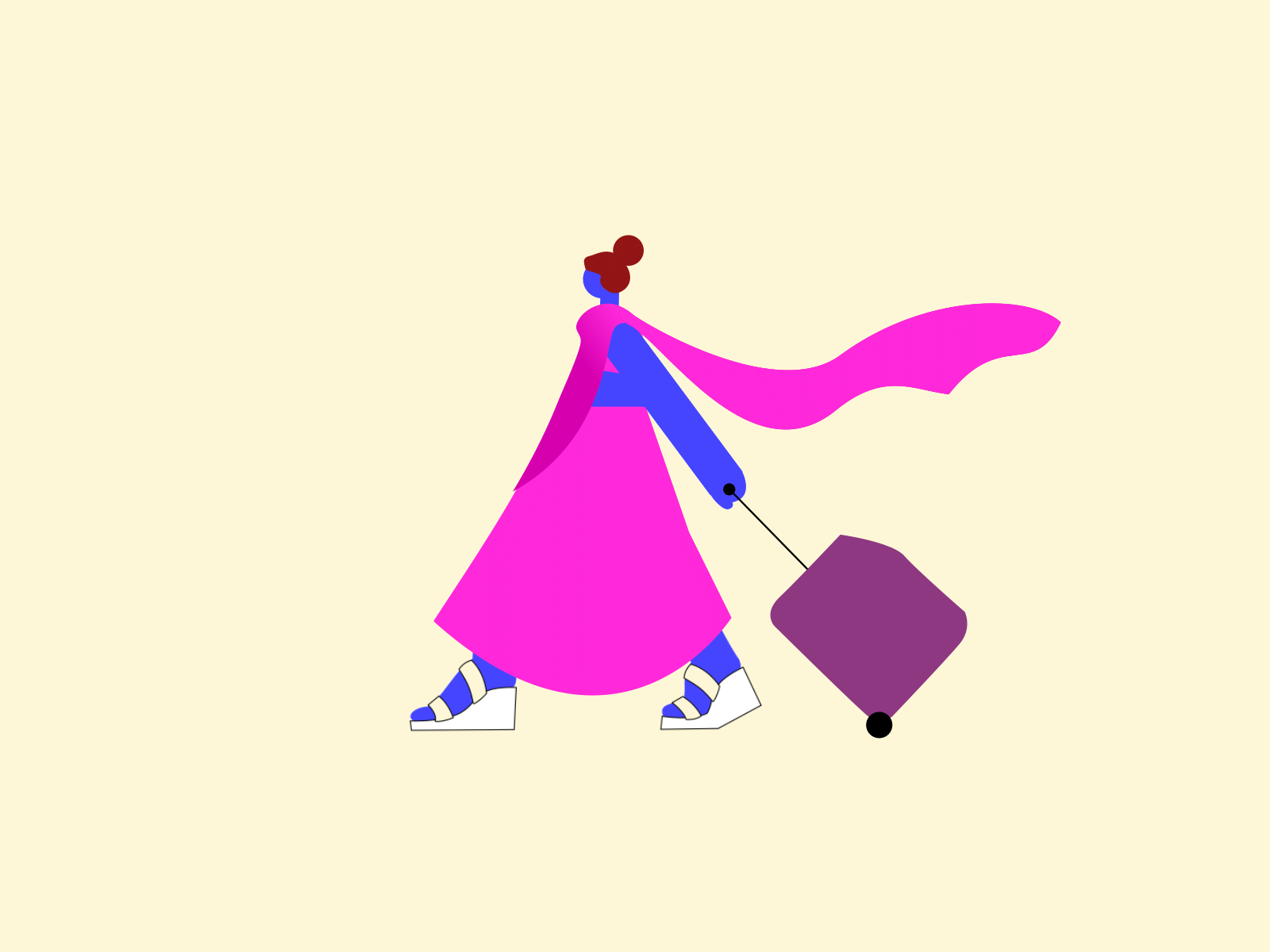 Girl in Saree aftereffects animation character animation gif illustration illustrator indian girl motiongraphics saree shapes walkcycle