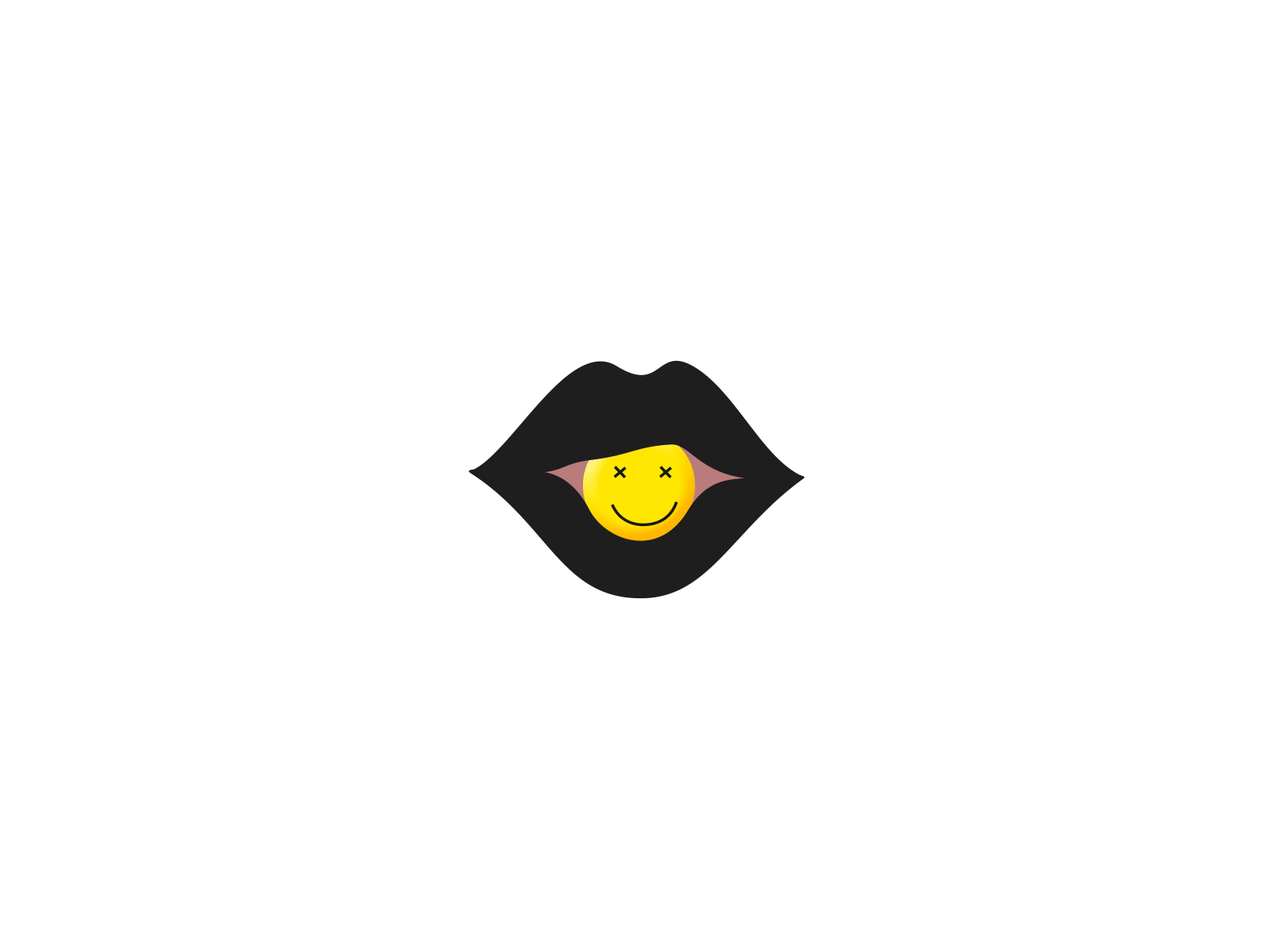 Smiley 2d aftereffects animation emoji gif illustration illustrator lips motiongraphics shapes smiley weekend yellow