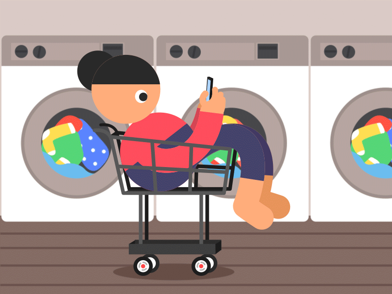 Laundry 2d aftereffects animation character animation gif illustration laundry washing