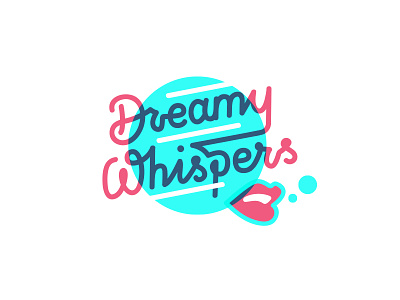 Whisper not illustration lettering logo music