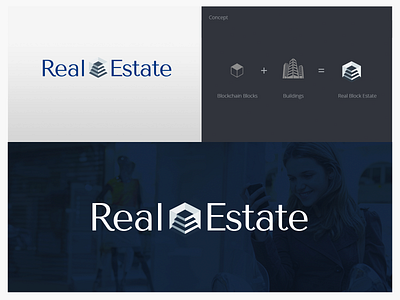 Real Block Estate brand identity illustration logo vector vector illustration