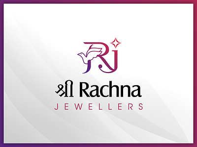 Rachna Jewellers brand identity illustration logo design typography vector illustration