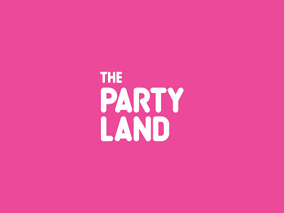 The Party Land branding joy logo party pink