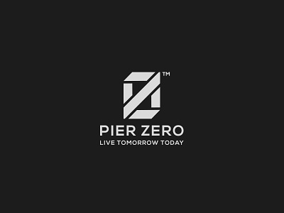 Pier Zero™ branding design geometry logo zero
