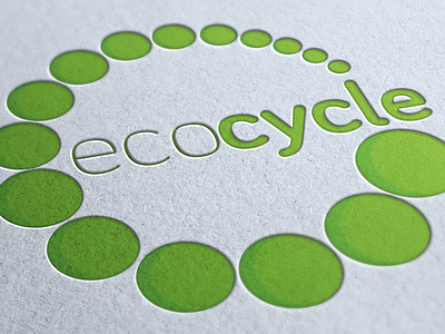 Ecocycle Letterpress Logo branding logo logomark logotype typography