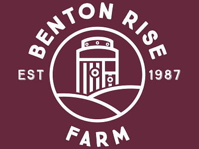 Benton Rise Farm brand brand mark grunge branding design illustration logo logomark vector