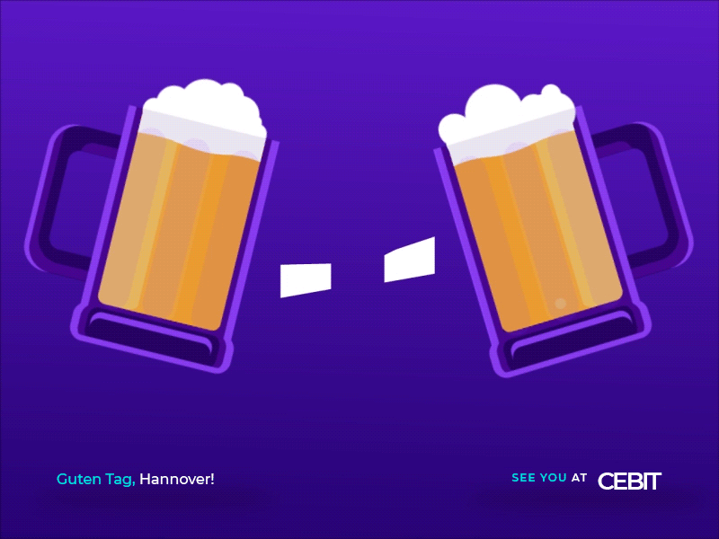 Guten Tag CEBIT 2018 7ninjas animation beer beers cebit germany guten tag hannover illustration