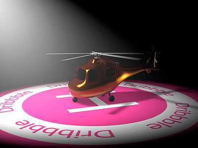 Dribbble-Copter copter dribbble first shot helicopter