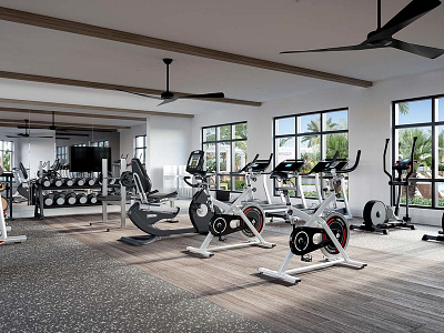 Fitness / Gym 3D Rendering (Alister Boca Raton)