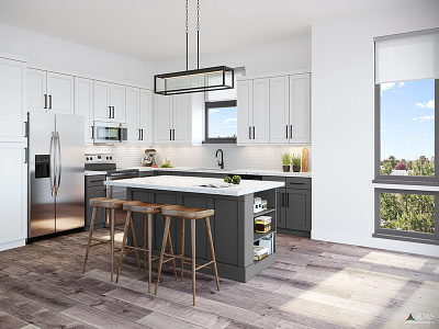 Kitchen 3D Rendering 3d architecture interior rendering