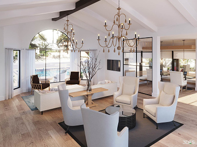 Bella Boca Club Room 3D Architectural Rendering 3d boca raton florida interior interior architecture rendering