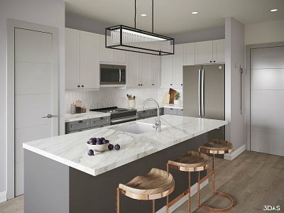 Kitchen 3d Rendering Elan Halycon 3d architecture interior kitchen rendering