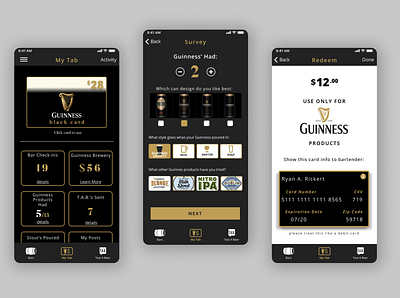 Guinness Rewards Concept app app branding app concept app design app designer app ui beer beer app branding guinness mobile mobile app mobile app design mobile ux mobile ux design