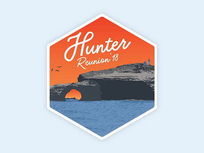 Logo Hunter Reunion 2 Hexagon brand identity family reunion logo