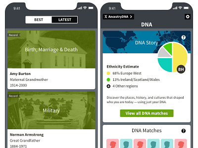 Ancestry iPhone X app ancestry app color updates iphone x